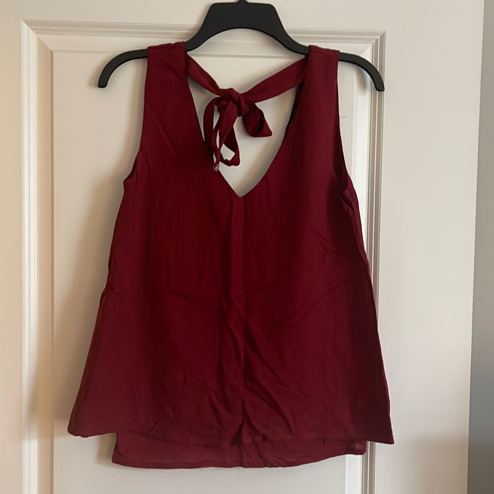 NWOT: MASSIMO DUTTI TANK WITH TIE AT BACK